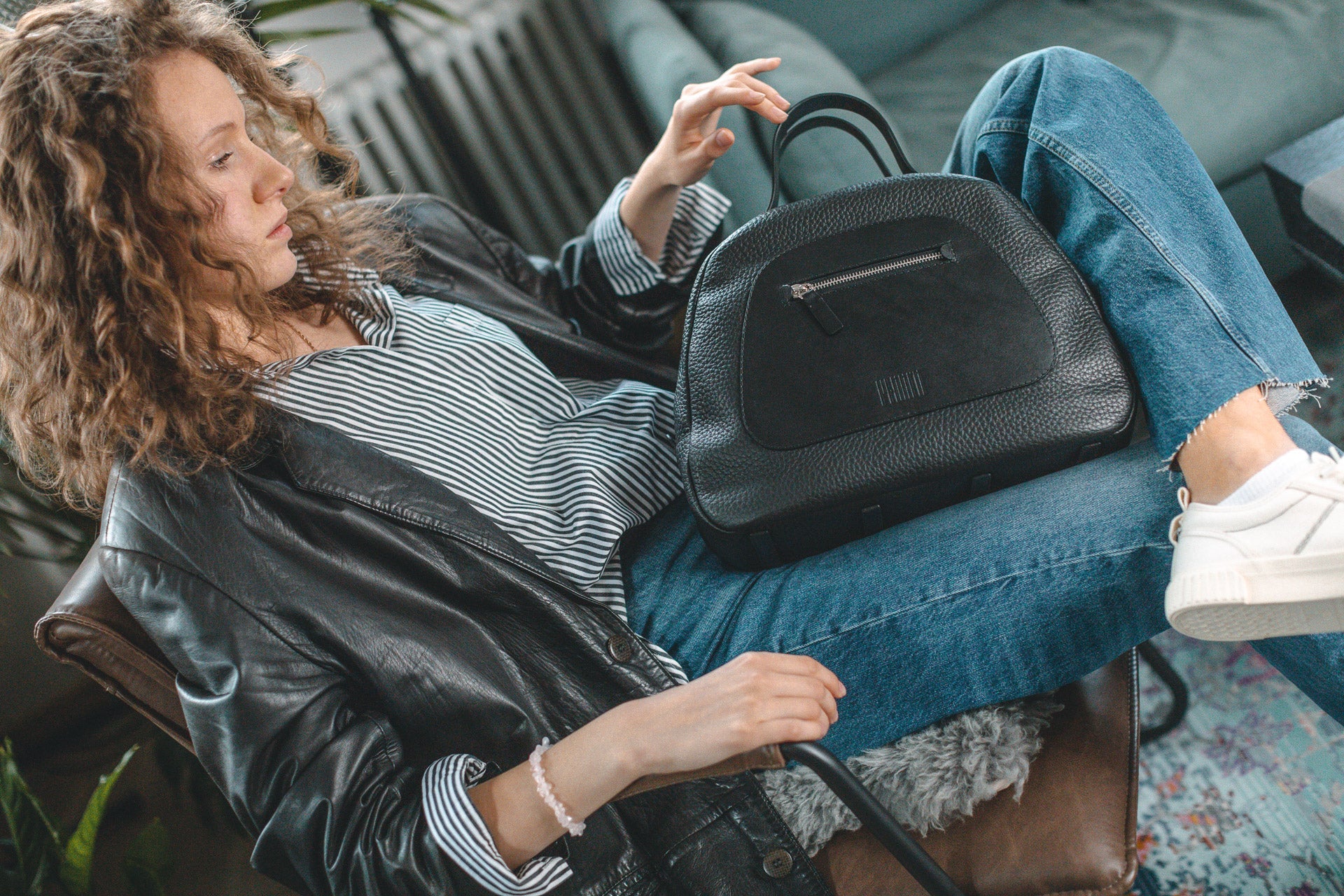 Domi's Bag from Philini Bags Brand. German design. Domi's Bag in new leather combination.
