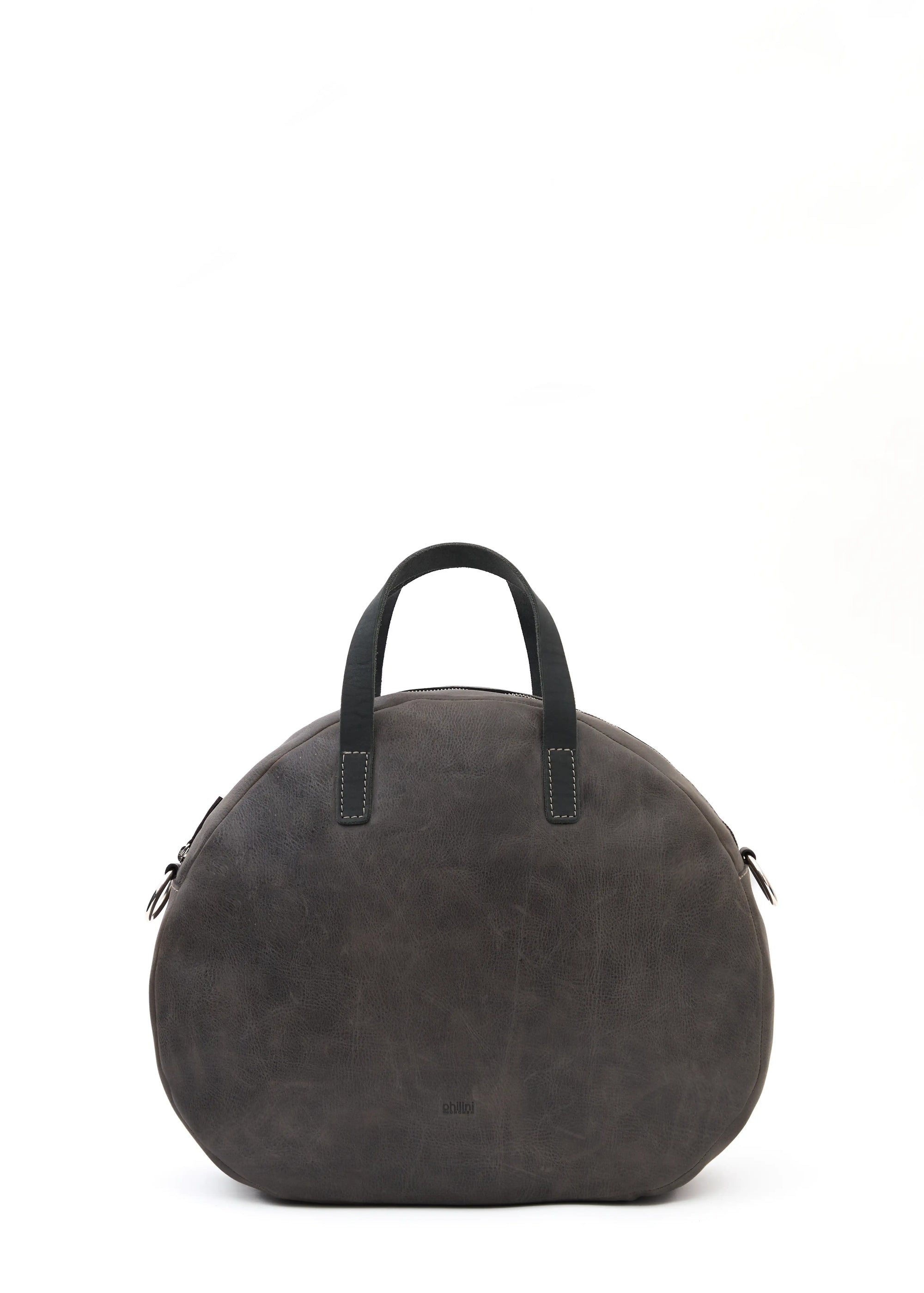 Round bag in vintage leather Philini
