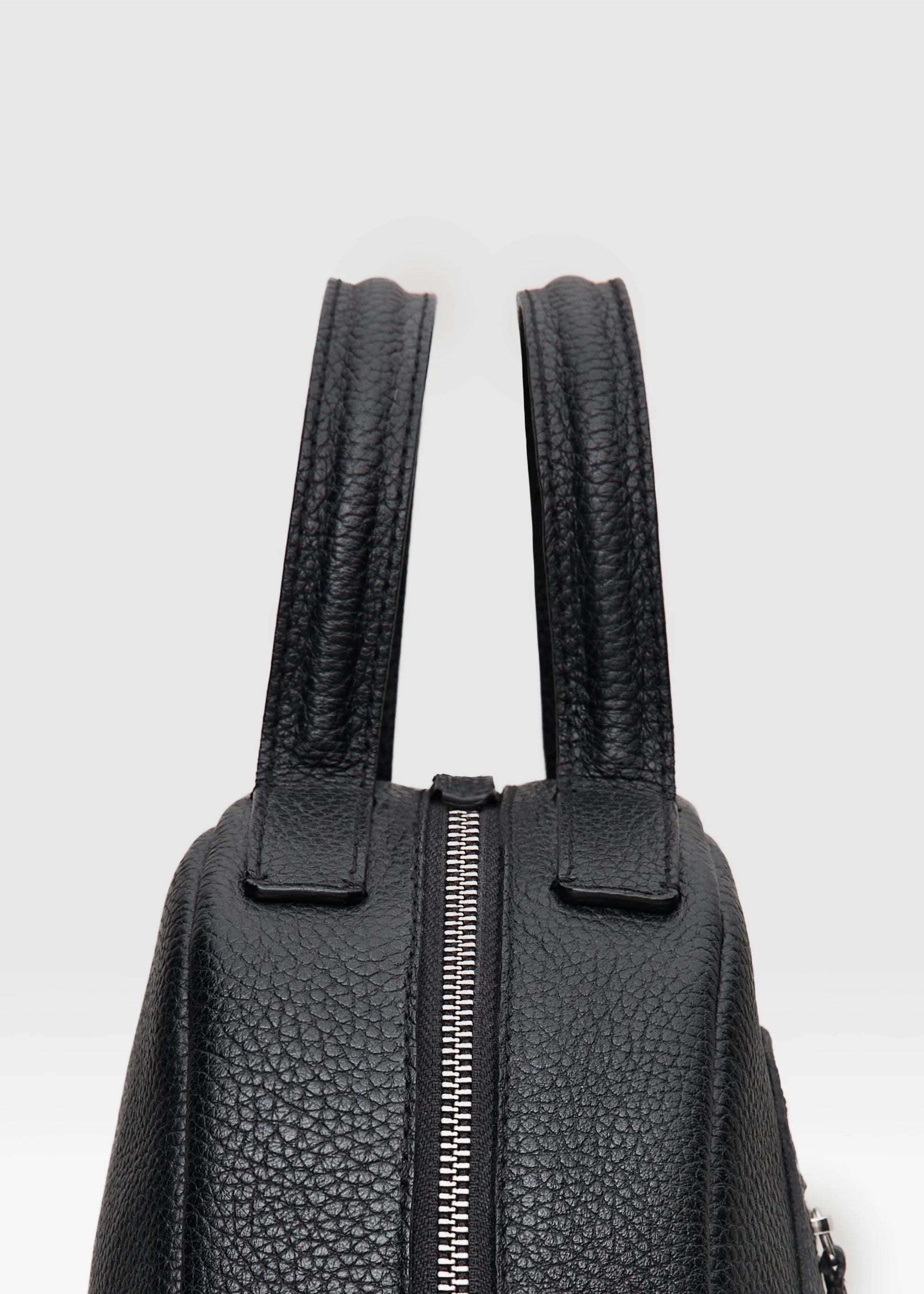 Black uni leather handbag  - Domi