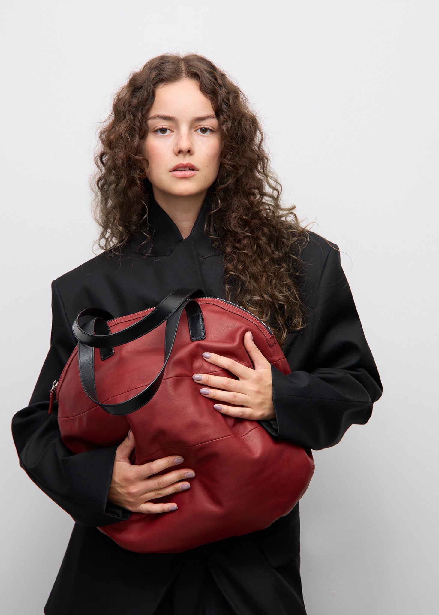 Rote Runde Handtasche - Nataly