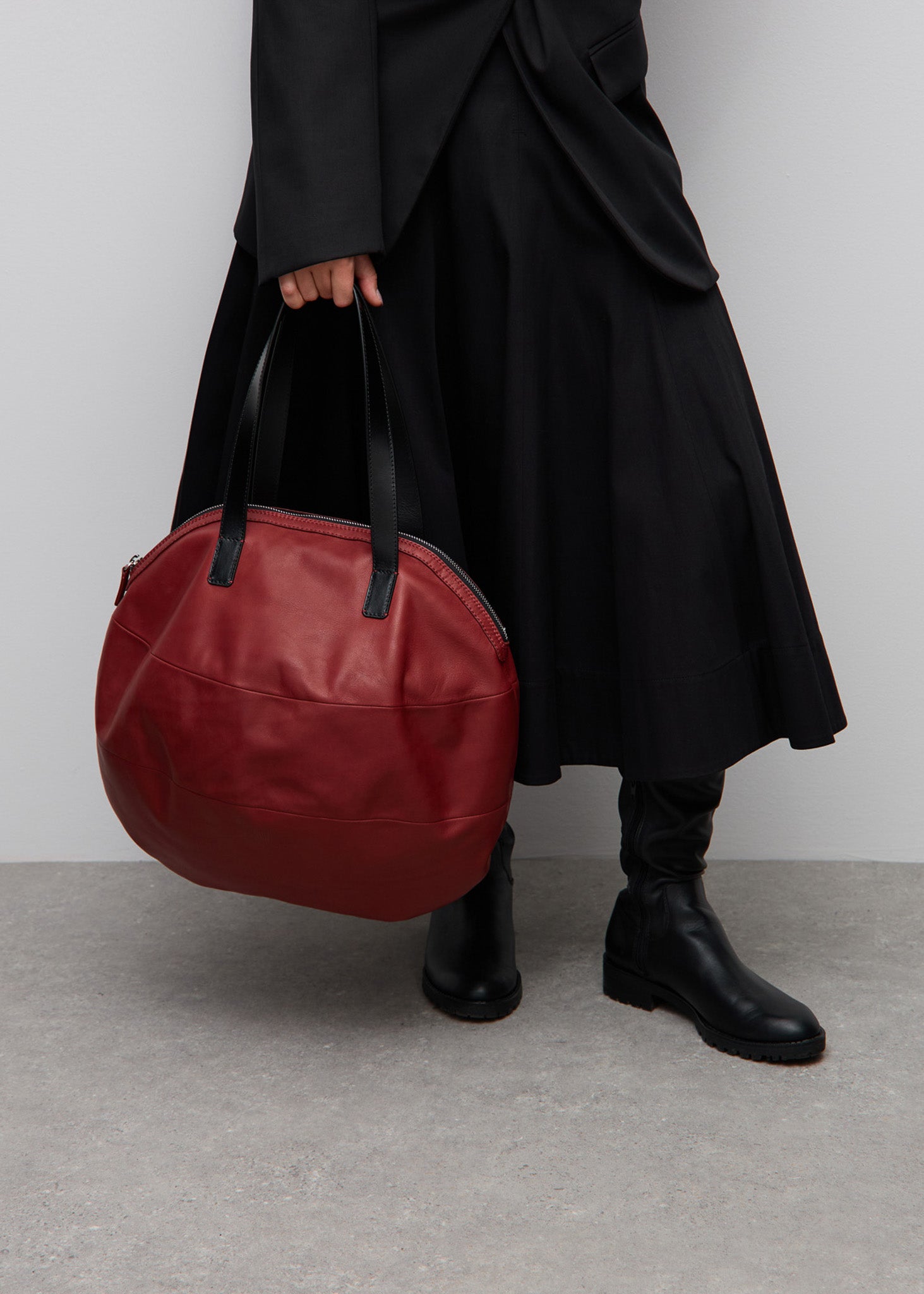 Rote Runde Handtasche - Nataly