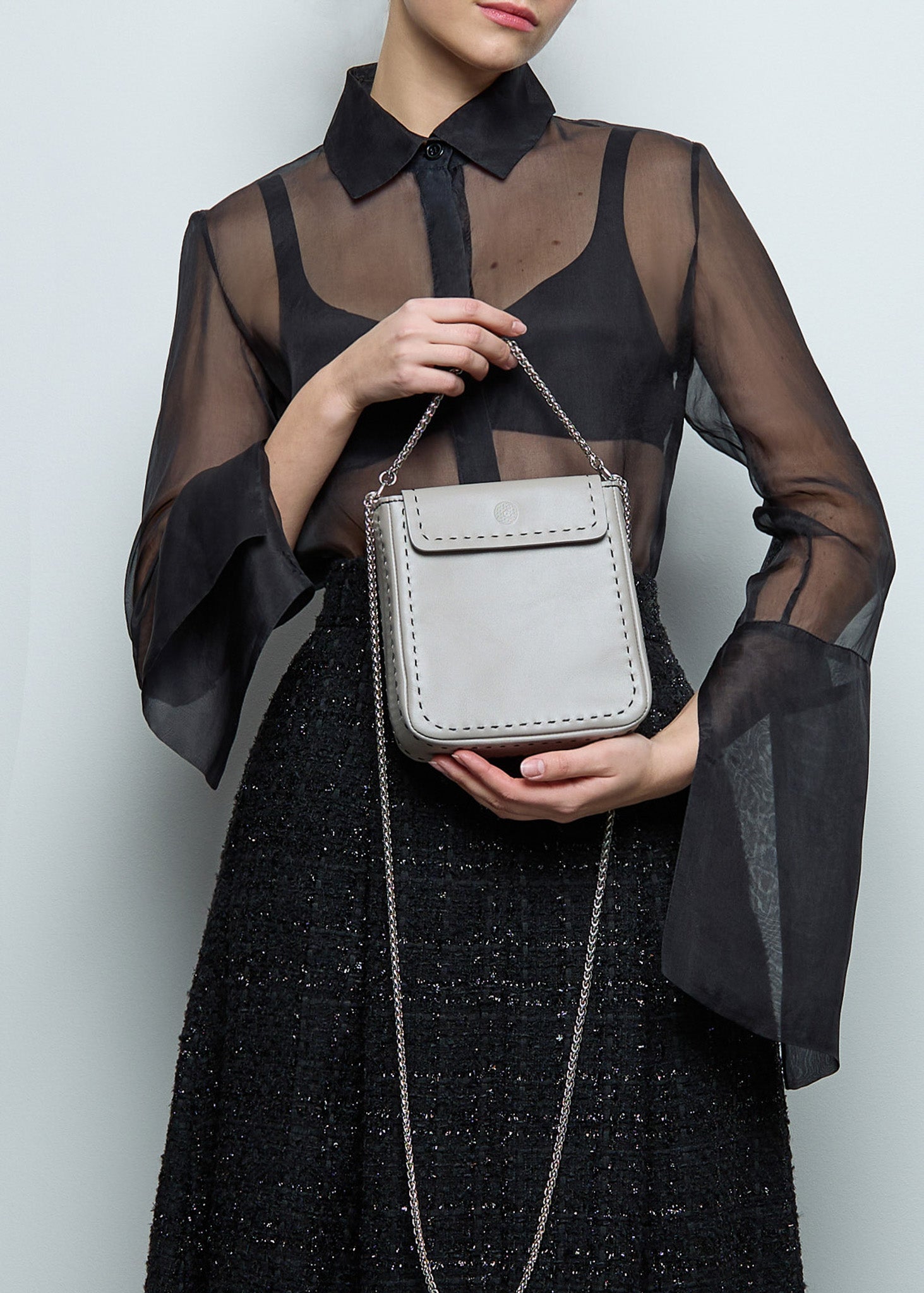 Taupe elegante Handtasche - Saphira