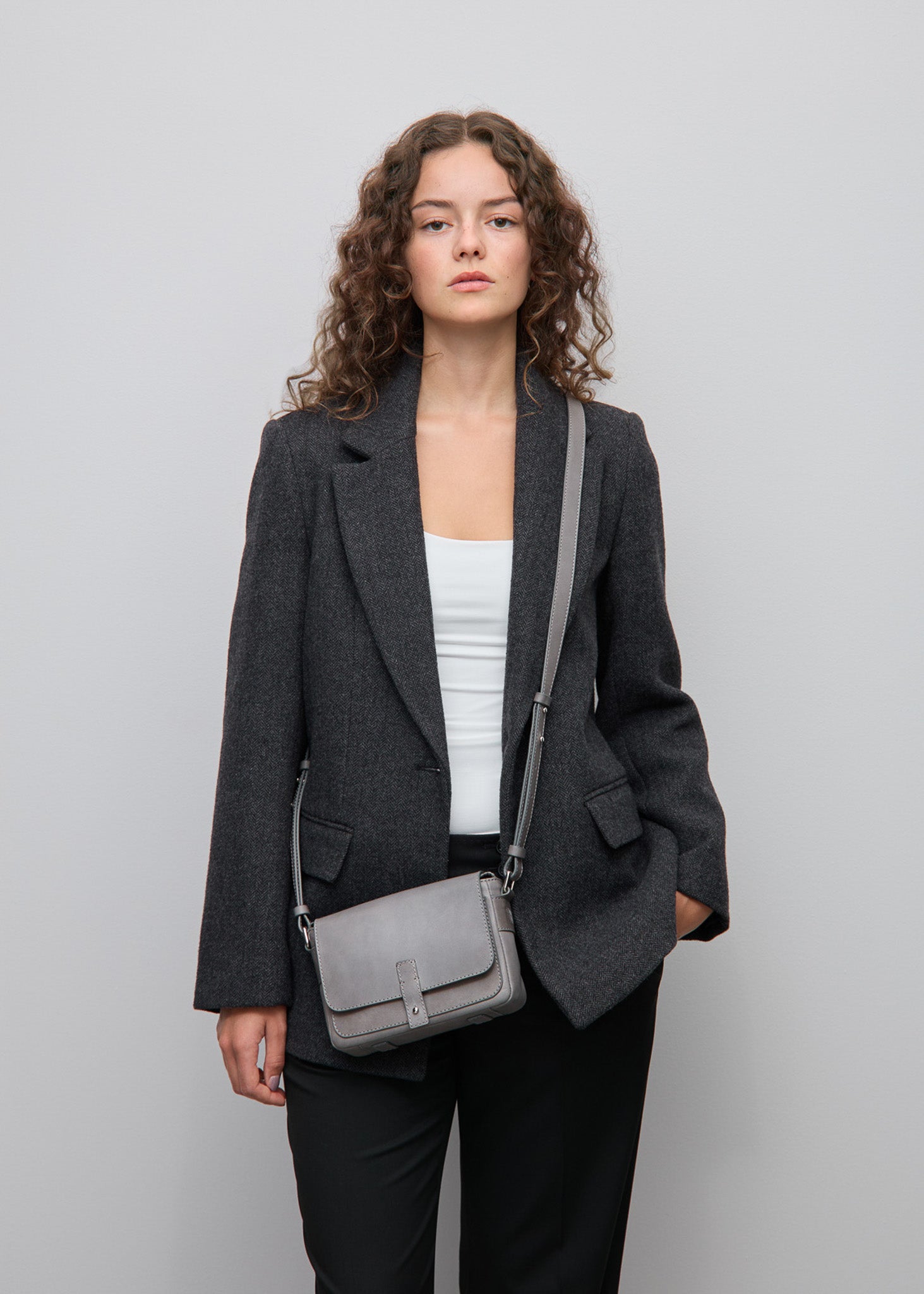 Grey mini crossbody bag - Whitney