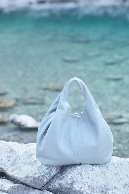 New bag from Philini collection in a light grey colour, made from soft Nappa leather.