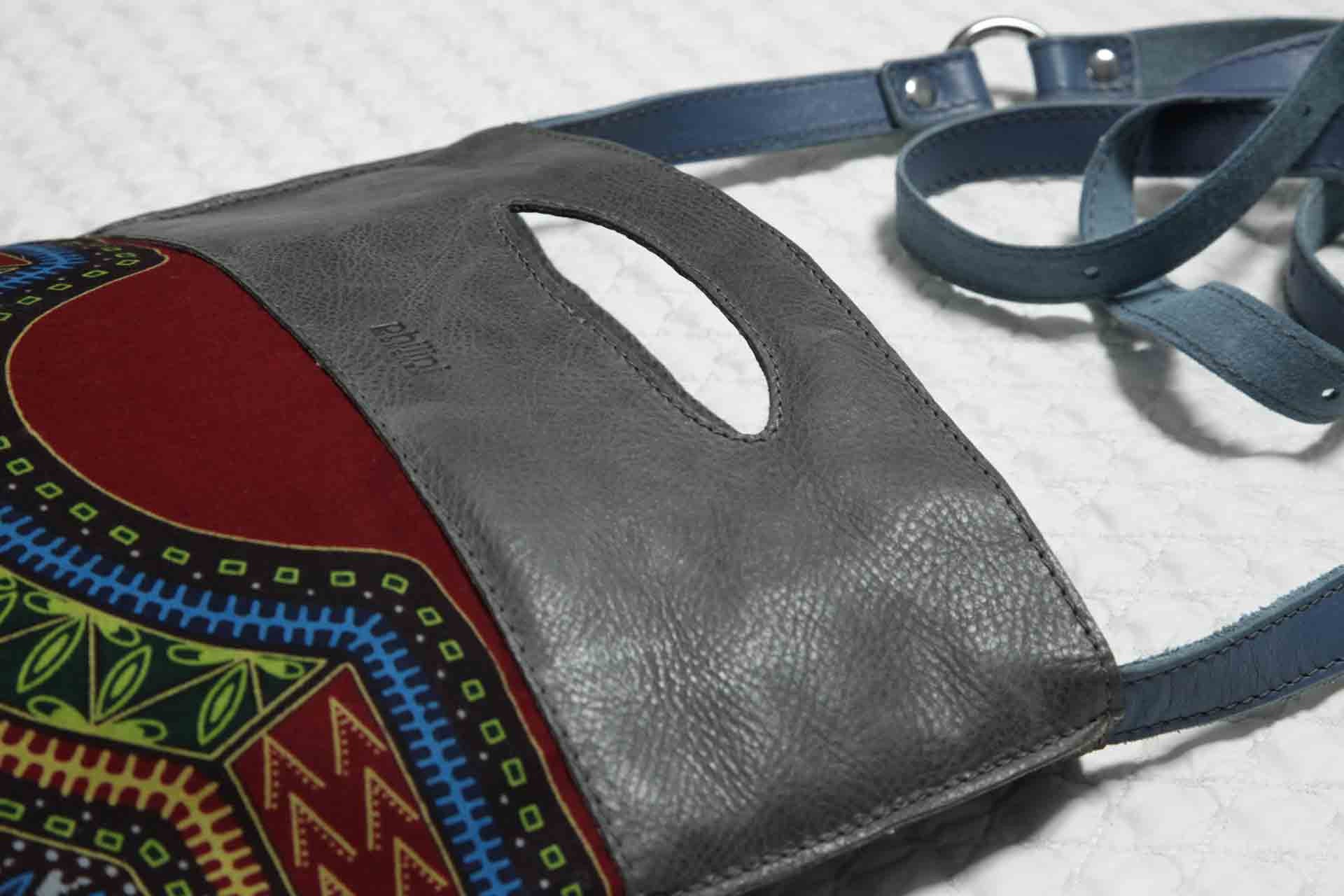The details of the Ina Bag Philini. African Bag. 