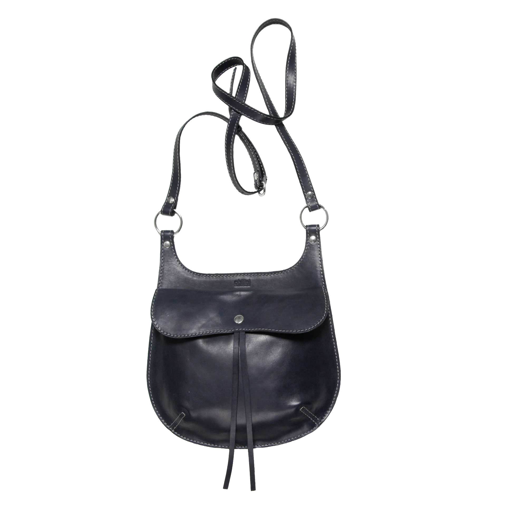 Philini Bag Cowboy handmade from natural leather/Dark blue colour/Crossbody bag